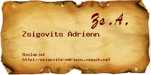 Zsigovits Adrienn névjegykártya